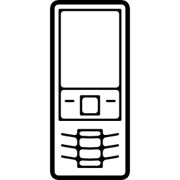 버튼 윤곽선이있는 휴대 전화 버전 icon