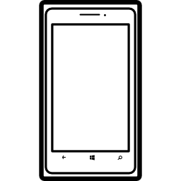 Mobile phone outline of popular model Nokia Lumia icon