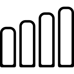 Four bars outline sign icon