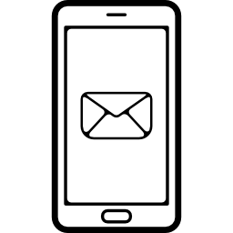 e-mailteken op het scherm van de mobiele telefoon icoon