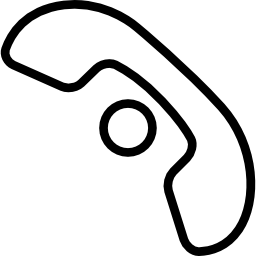 Auricular sign outline with a small circle icon