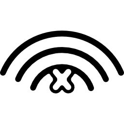 sin símbolo de interfaz de señal icono