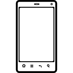 struttura del telefono cellulare con strumenti icona
