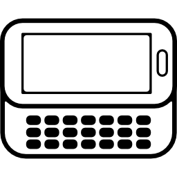cellulare con tastiera indipendente icona