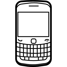 modelo popular de teléfono móvil blackberry bold 9700 icono