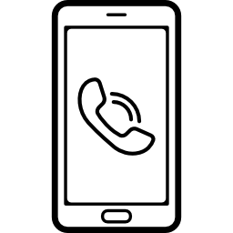 Call by mobile phone icon
