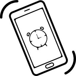 Mobile phone alarm ringing icon