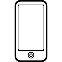Mobile phone with big screen and just one button on front icon