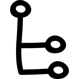 verbindungshand gezeichnetes symbol icon