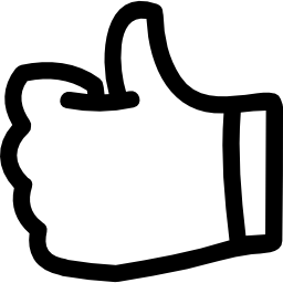 Like thumb up hand drawn symbol outline icon