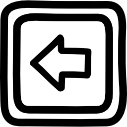 lewy przycisk z narysowanym symbolem strzałki ikona