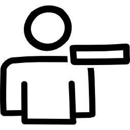 Delete user hand drawn symbol icon