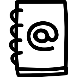 contactenboek met de hand getekend icoon