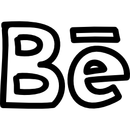 behance símbolo dibujado a mano icono