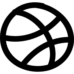 dribbble logo dibujado a mano icono