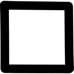 Square hand drawn shape outline icon