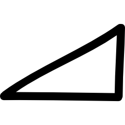 Triangle hand drawn shape outline icon