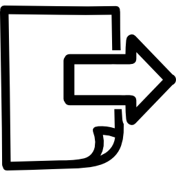 símbolo dibujado a mano de la página siguiente icono