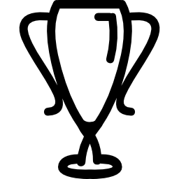 trophäenhand gezeichnete sportliche tasse icon