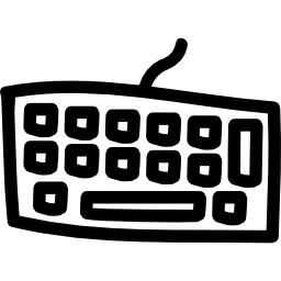 Keyboard hand drawn irregular tool shape outline icon