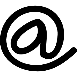 simbolo disegnato a mano di arroba icona
