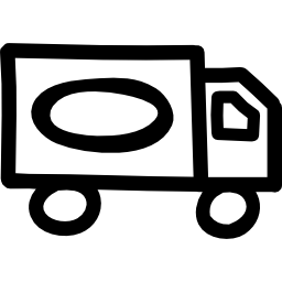 Truck hand drawn transport icon