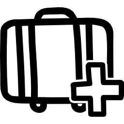 ajouter un symbole dessiné main valise Icône