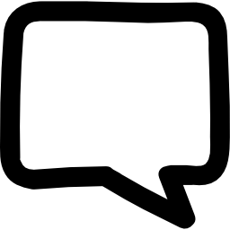 Chat bubble hand drawn outline icon
