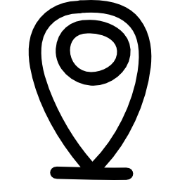 sinal de localização desenhado à mão Ícone