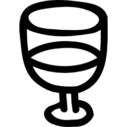 ワイングラスの手描きの輪郭 icon
