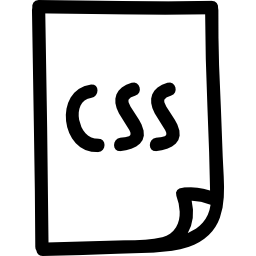 css-bestand handgetekende omtrek icoon