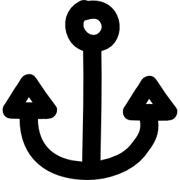 Anchor hand drawn tool icon
