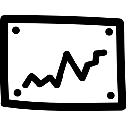 monitoraggio grafico simbolo disegnato a mano icona