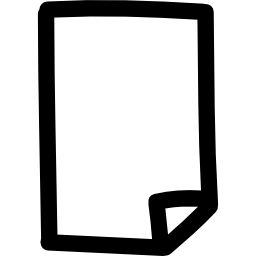 Paper file hand drawn symbol icon