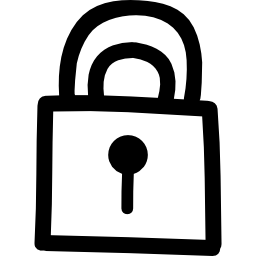 Lock hand drawn padlock symbol icon