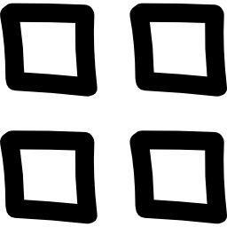 mosaik aus vier handgezeichneten quadraten icon
