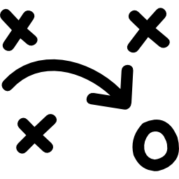 esboço de estratégia desenhado à mão Ícone