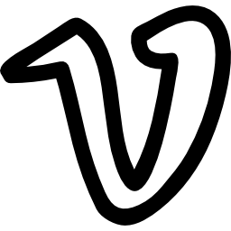contorno del logo dibujado a mano de vimeo icono