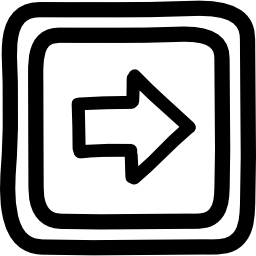 Right button hand drawn outline icon