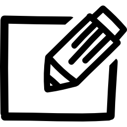 editar símbolo de interfaz dibujado a mano icono