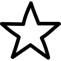 contour de symbole dessiné main étoile Icône