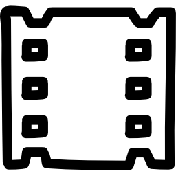 simbolo disegnato a mano del film video icona