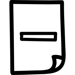 Delete page hand drawn symbol icon