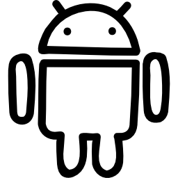 contour du logo dessiné main android Icône