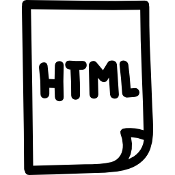 handgezeichnetes symbol der html-datei icon