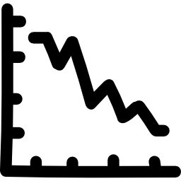 Бизнес-отчет графика с потомком линии рисованной символ иконка
