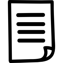 lista papieru ręcznie rysowane symbol ikona