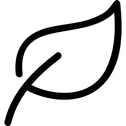 Leaf hand drawn shape icon