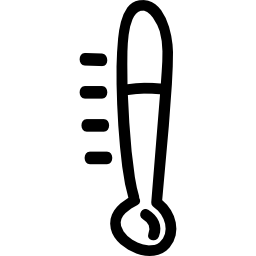 Thermometer hand drawn tool icon