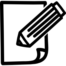 editar nota símbolo de interfaz dibujado a mano icono